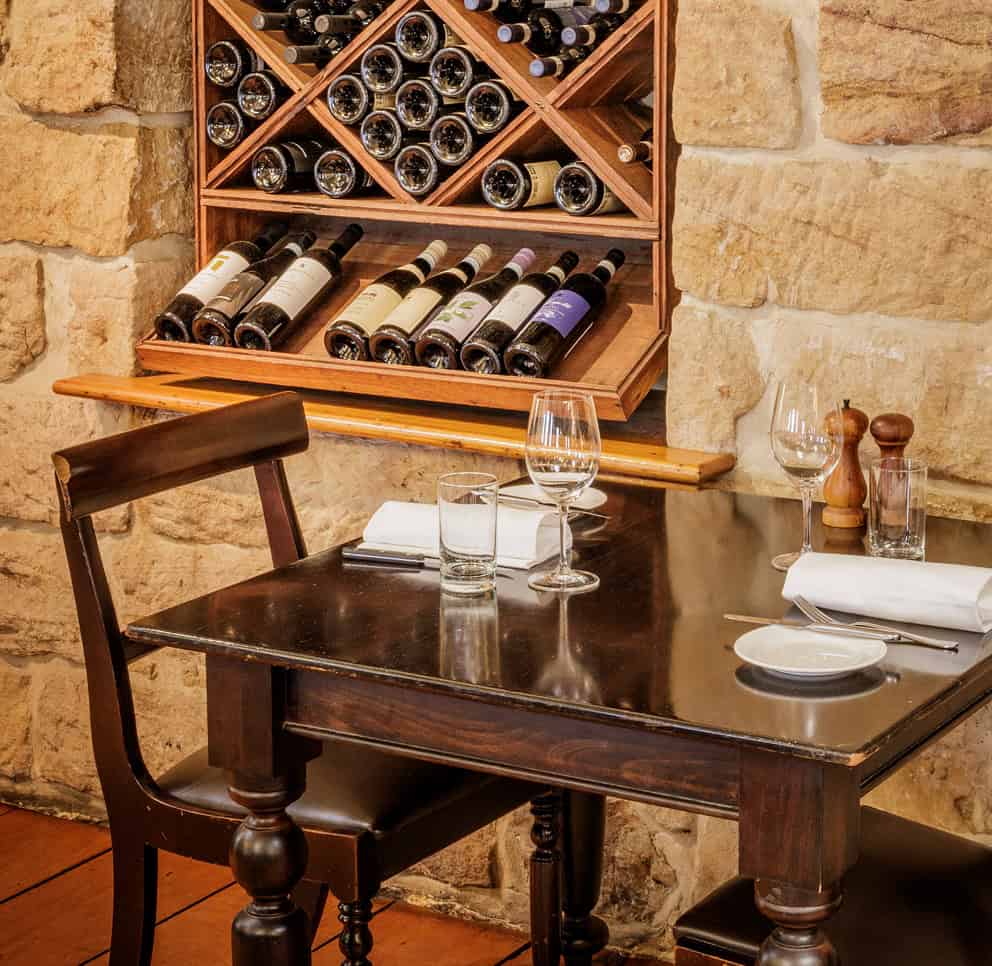 Empty table ready for you at Kinsgleys