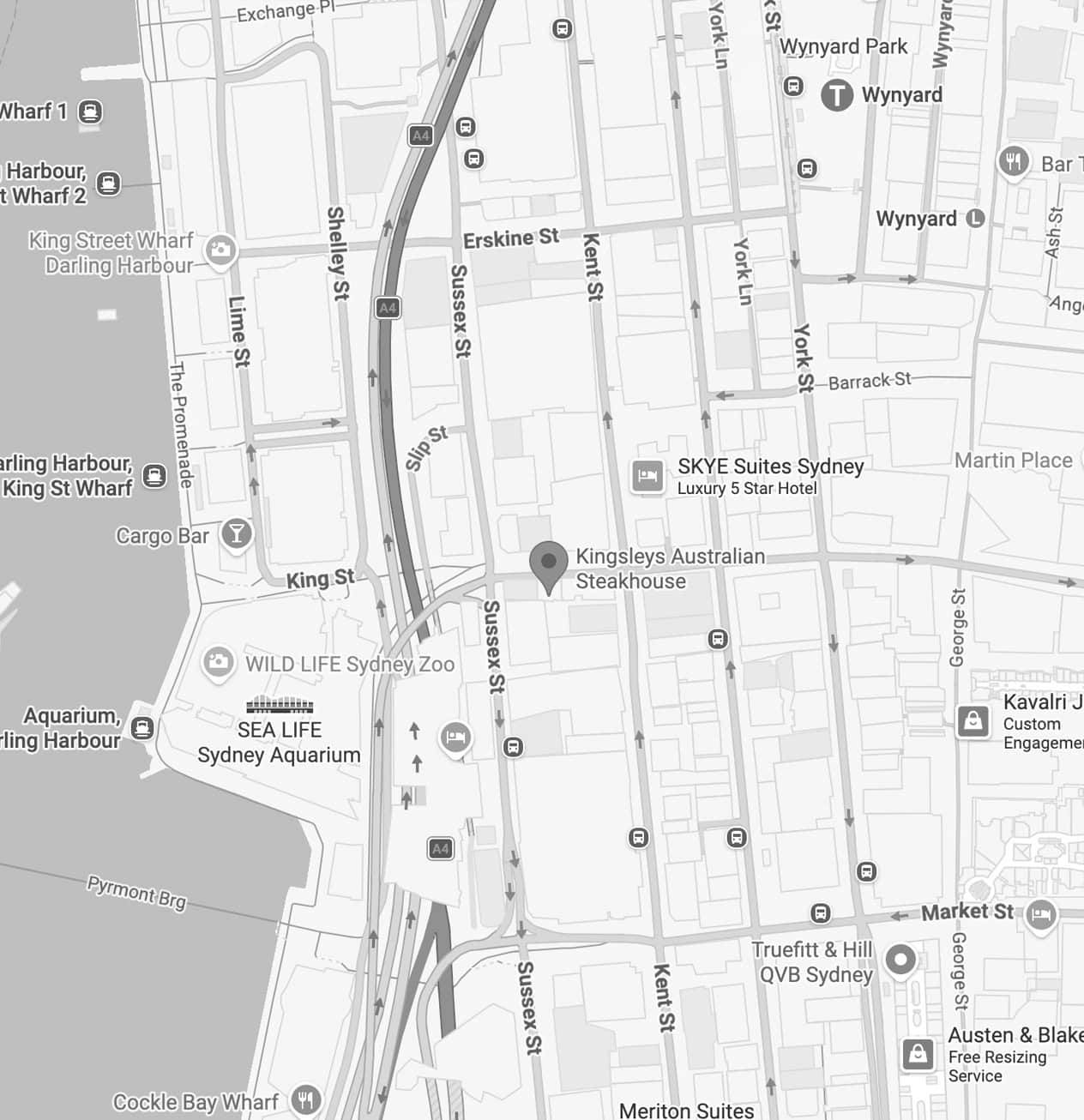 Kingsleys Australian Steakhouse: 29a King St, Sydney NSW 2000